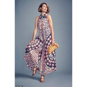 Free People x Zandra Rhodes sun spray jumpsuit size XS boho wide leg NWT